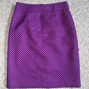 Womens Banana Republic  Pencil Skirt Size 2 Lined‎ Office - Purple/pink EUC